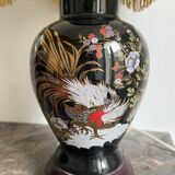 Black ceramic table lamp
