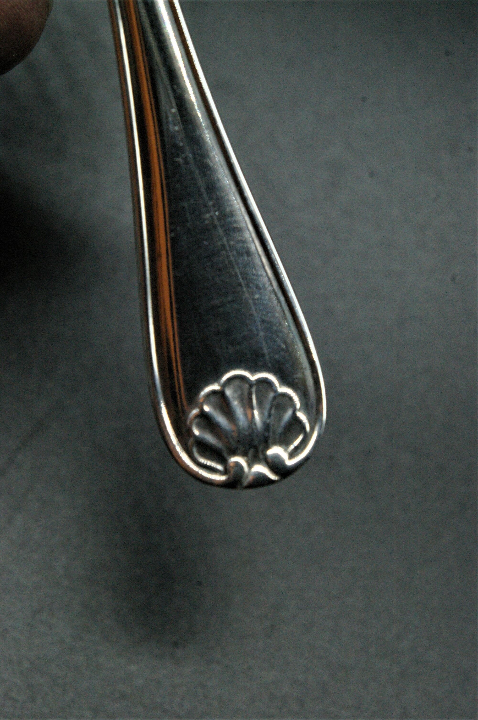 12 silver metal cake forks model louis xv style shell