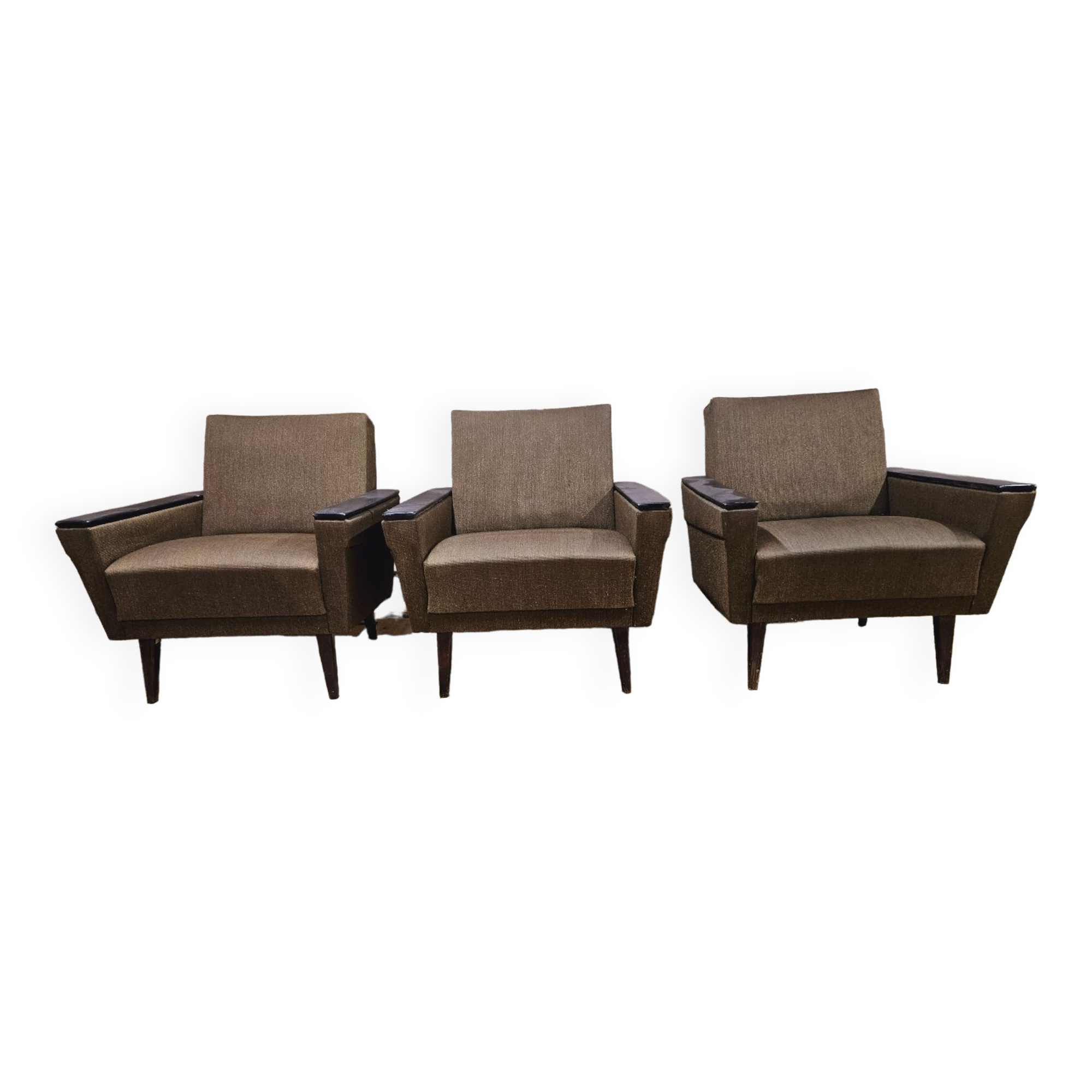 Vintage armchairs fabric 1960