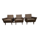Vintage armchairs fabric 1960