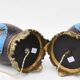 Paire de lampes en bronze et émaux cloisonnés