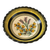 Dish henriot quimper flowers decoration hand