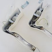 Pair of Italian wall lights Fontana Arte Yves white 2008