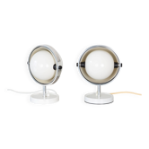 Pair of 2 very rare Moonlight table\wall lamps by Flemming Brylle, 1960s