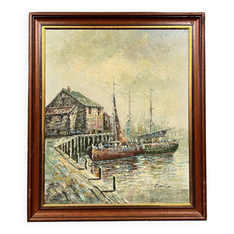 Oil painting on canvas framed and signed second half 20th century