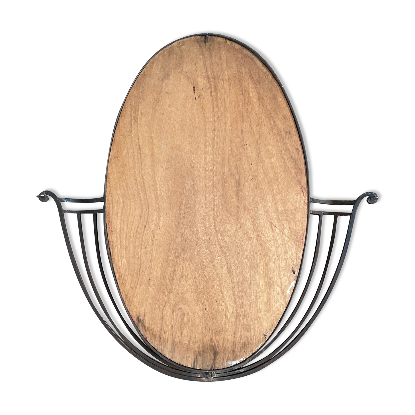 Art Deco wrought iron mirror 72x74cm