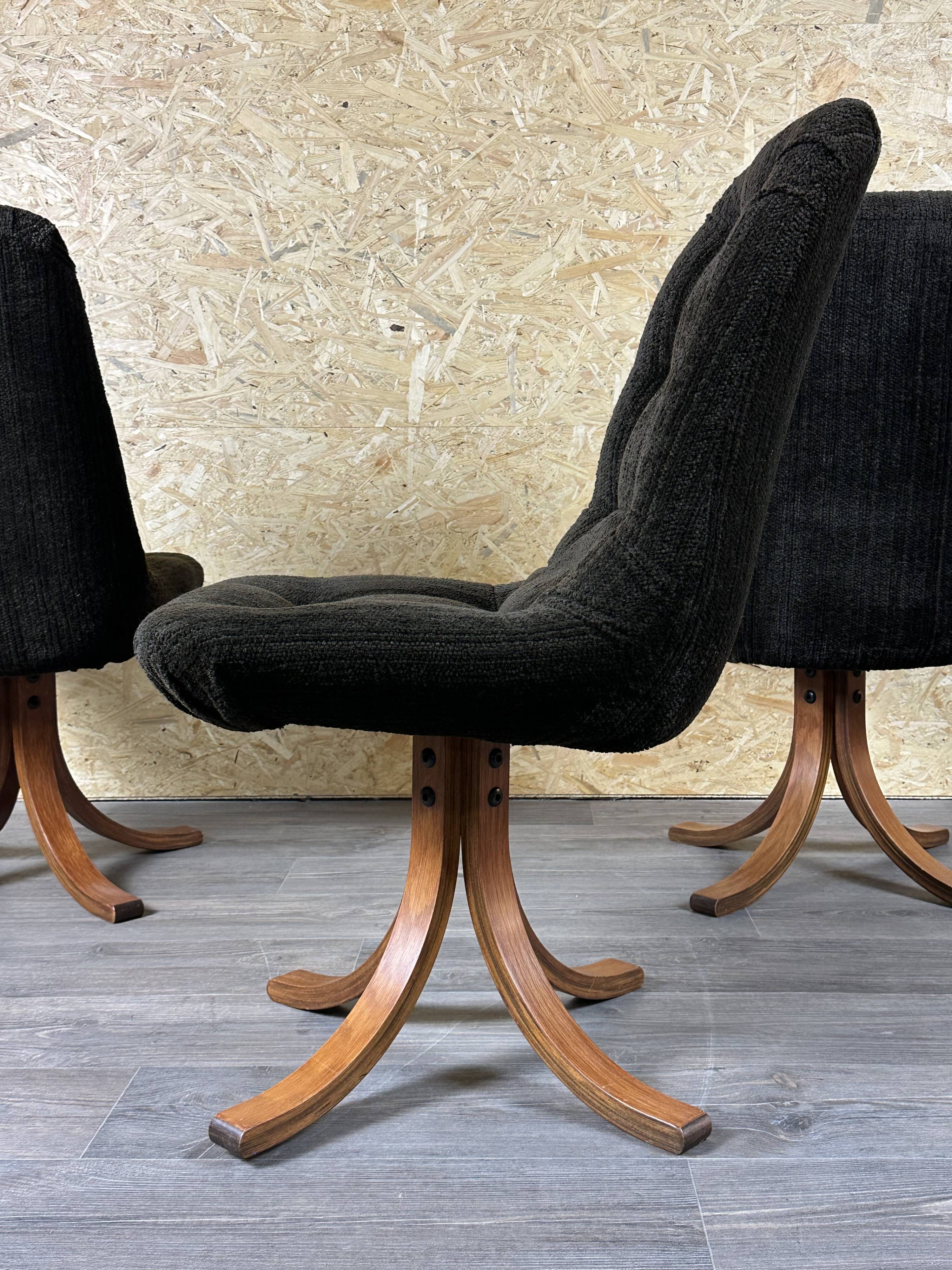 3x 60s 70s chair swivel chair dining chair mid century Danish modern design