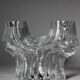 Christer Sjögren Brutalist Crystal Candle Holder, 1960s, Signed