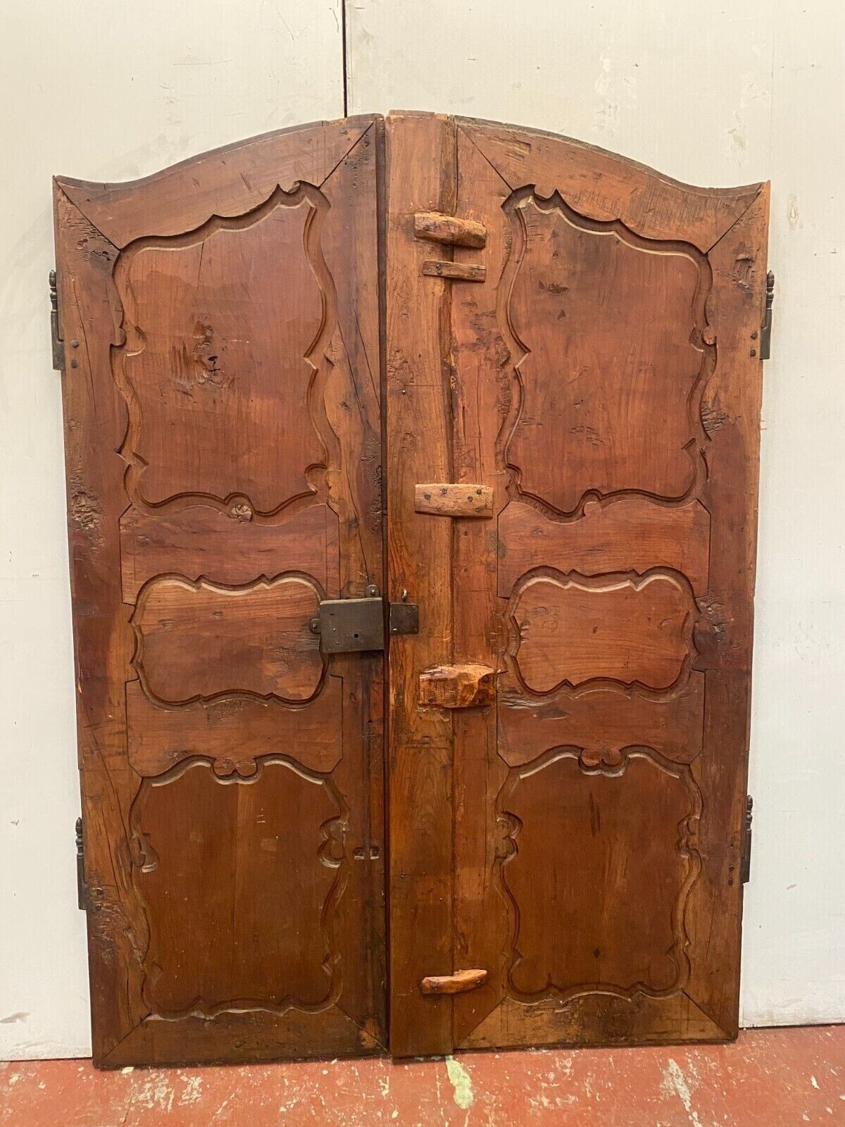 Pair of doors with solid cherry frame XVIII century