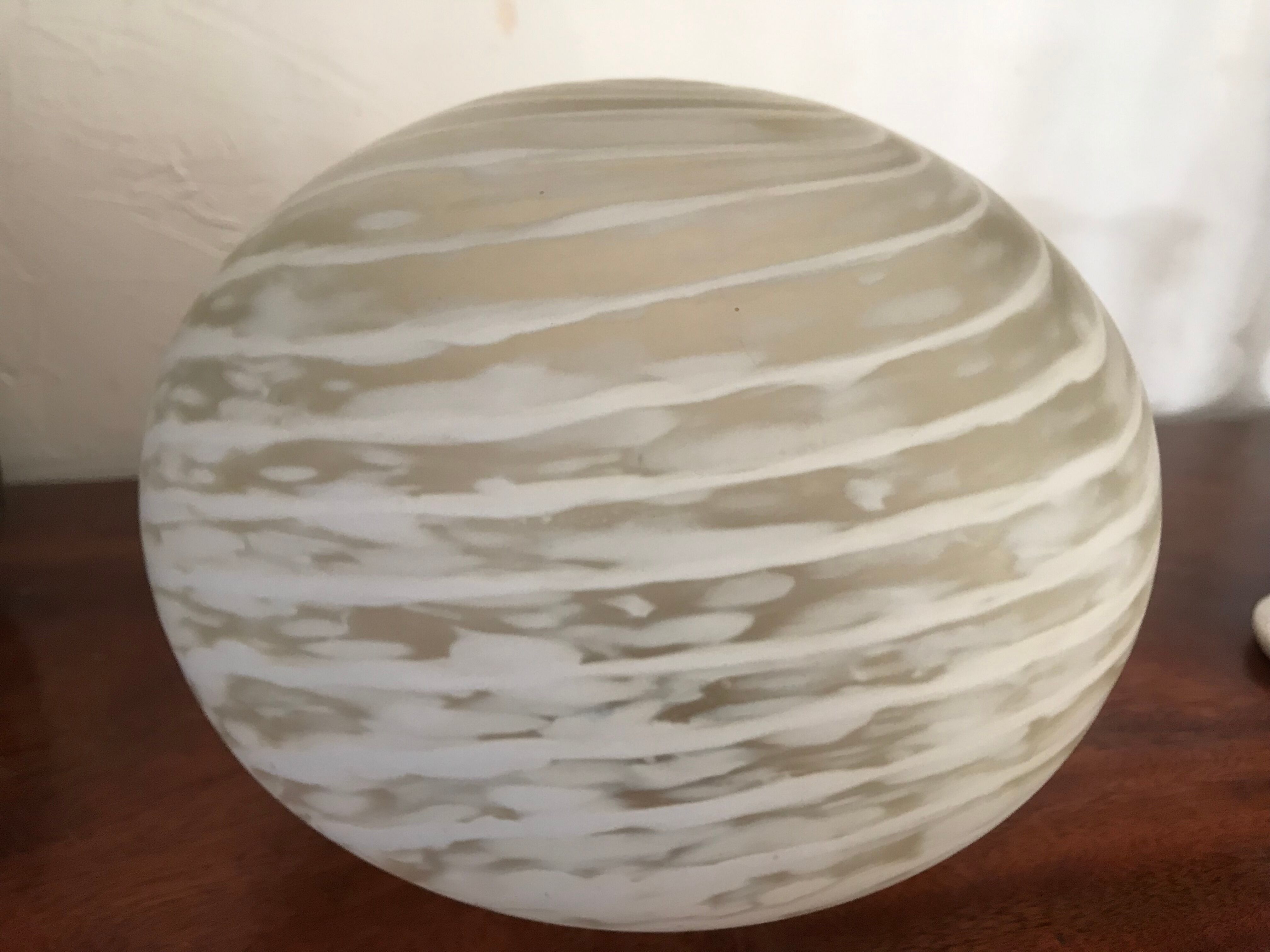 Lampe laiton et verre de Murano vintage