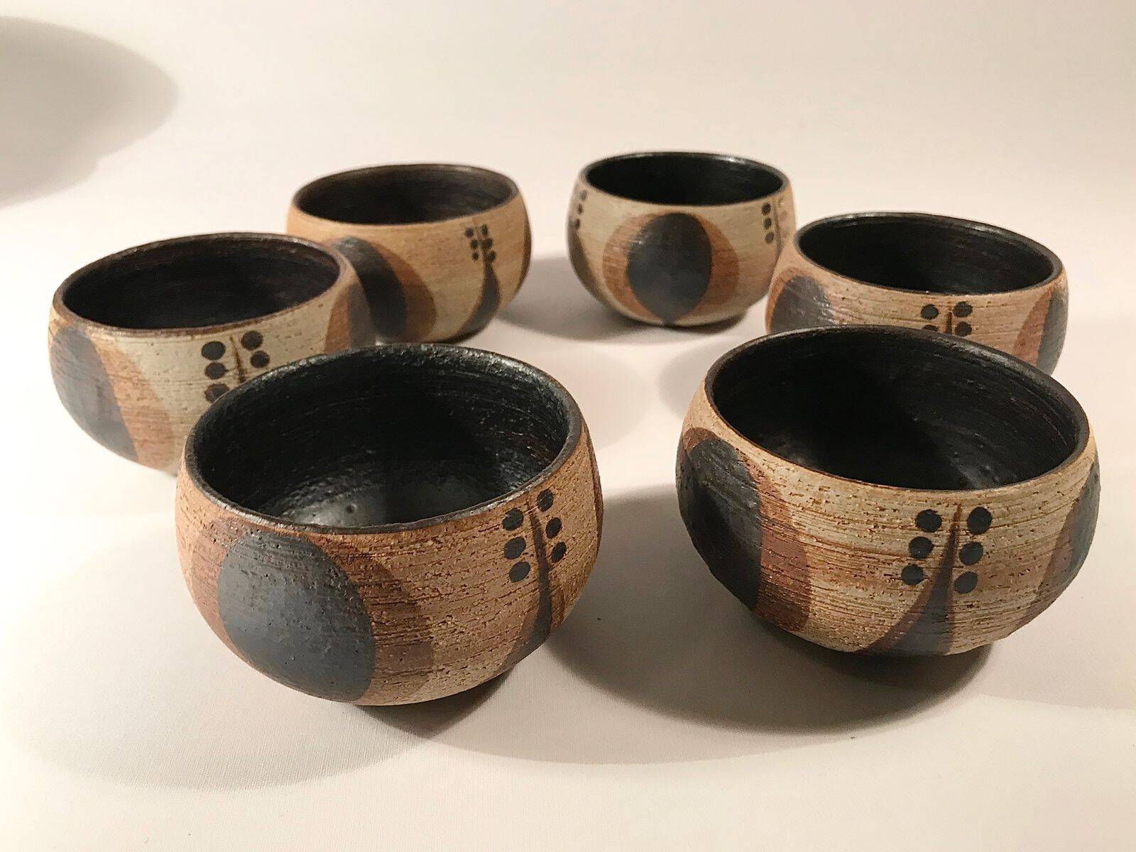 Vintage 24-piece ceramic coffee set from Sgrafo Modern, 1960s, Set of 24