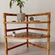 Bamboo and rattan corner table by Adrien Audoux and Frida Minet 1950s