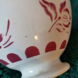 Bol ancien Digoin rose rouge
