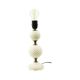 Vintage Table Lamp Frosted Milk Glass Brass Hobnail 1970s