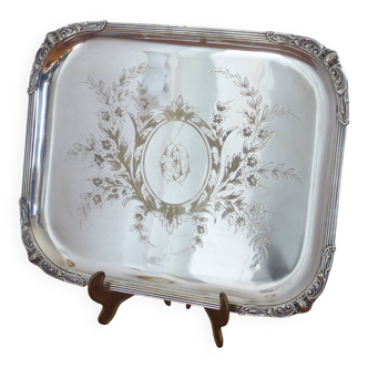 Silver metal tray