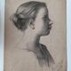 Drawing: Portrait of a young woman