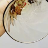 6 Flûtes A Champagne En Verre Soufflé Torsadé 2 Couleurs Vert Et Ambré