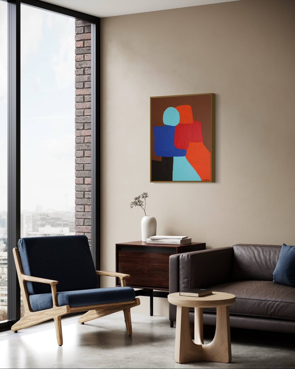 A hug original painting on stretched canvas 65x54cm