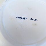 9 different enameled lava plates, 50s/60s signed gd orlat