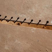 School wall coat - solid wooden rail of 10 patères