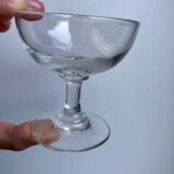 Set of 4 glasses / liquor cups in molded glass 20s