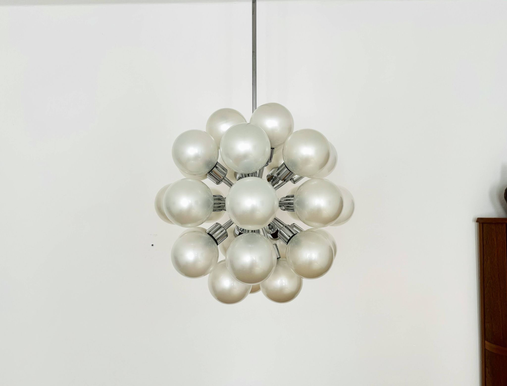 Chromed 1970s Sputnik Chandelier by Motoko Ishii for Staff
