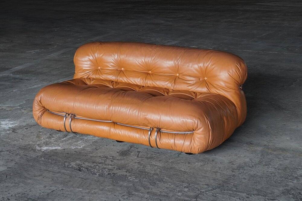 Soriana 2-Seater Sofa by Afra and Tobia Scarpa for Cassina, Italy, 1970s