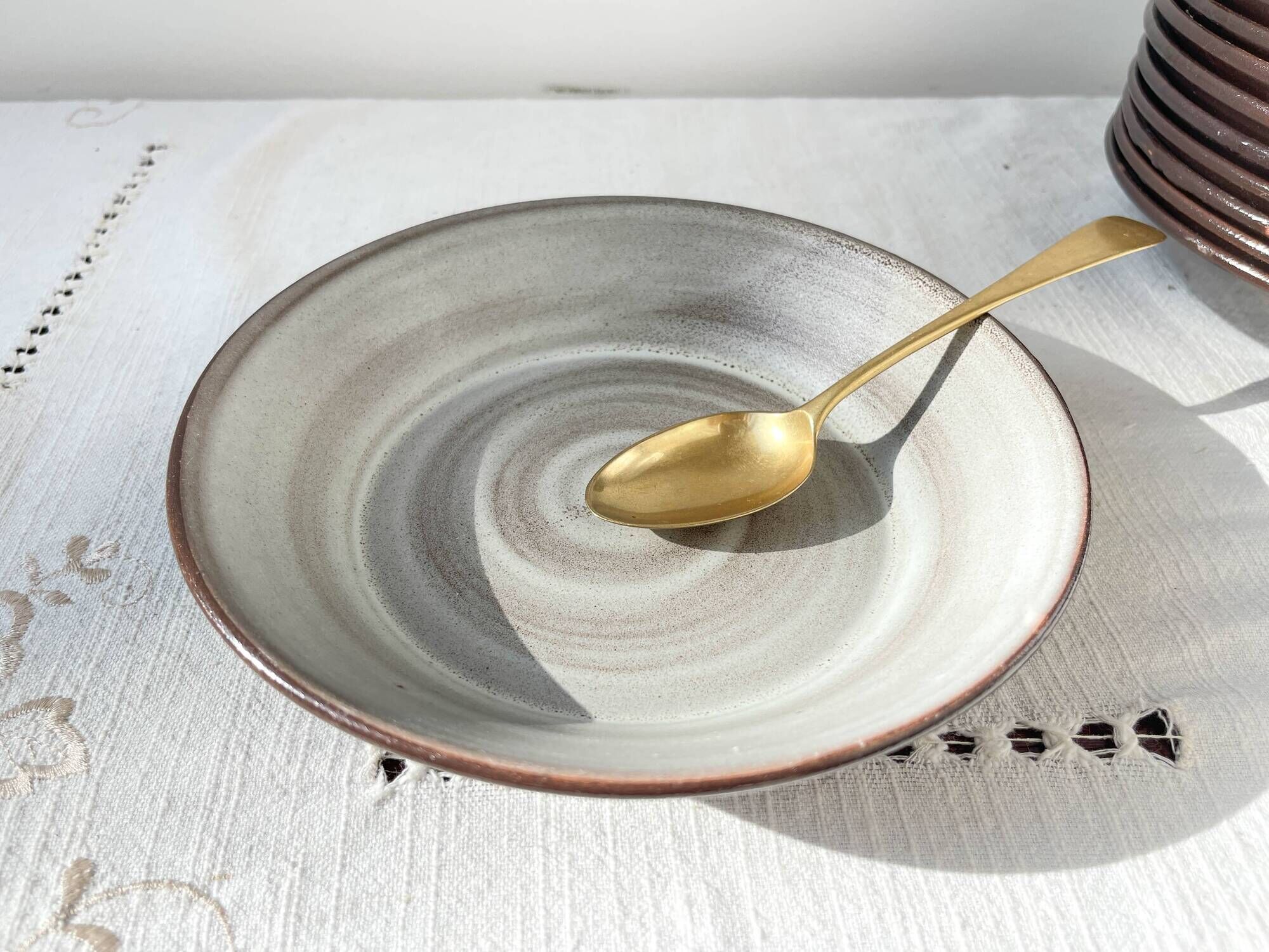 Vintage ceramic soup plates and tureen