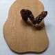 Natural wood cheese board with country vine decoration