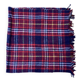 Red tartan throw