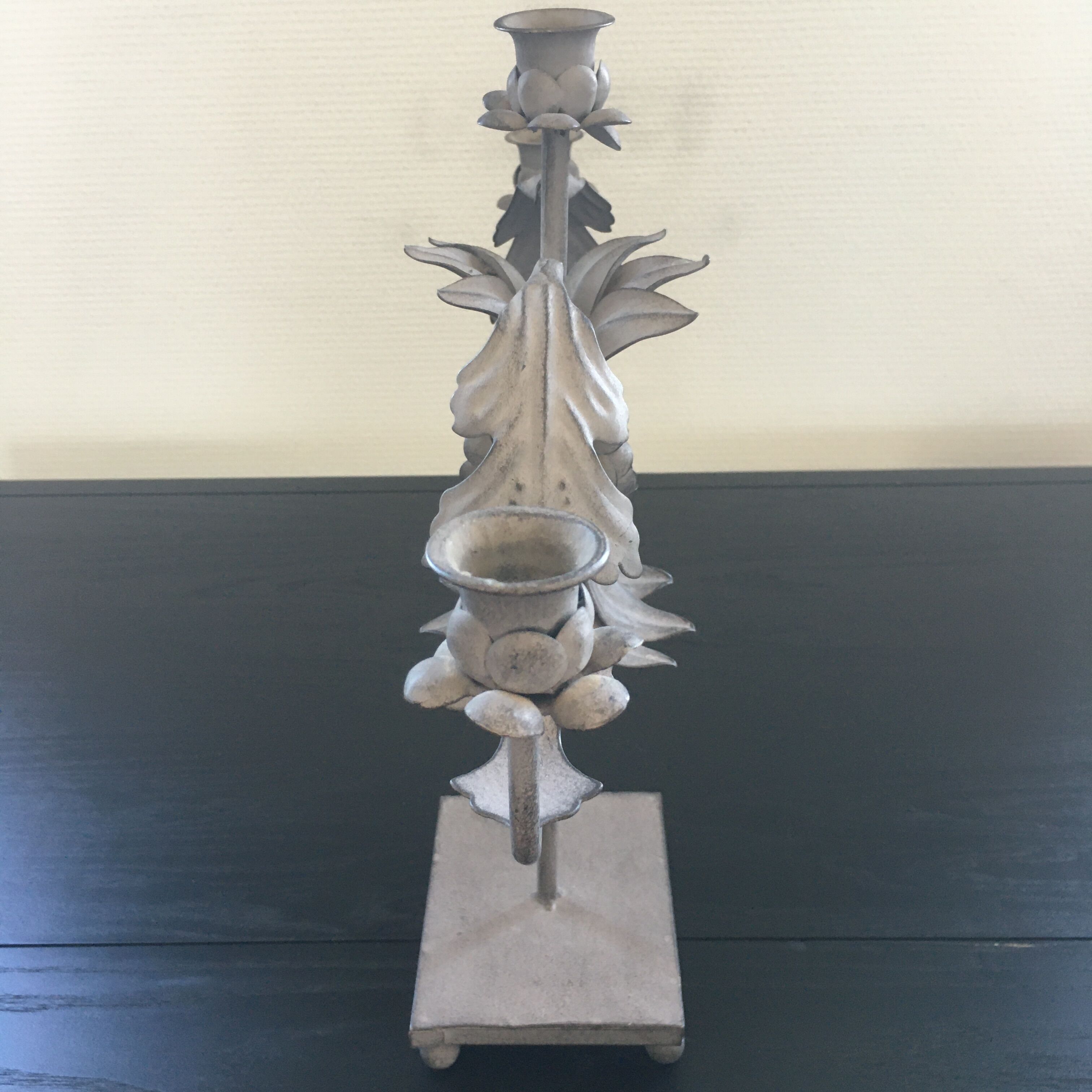 3-branch zinc candelabra