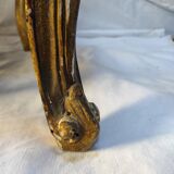 Canapé 3 places en bois sculpté, tapisserie et bois doré. Vers 1900, style Loius XV.