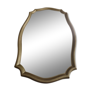 miroir bois plâtre doré - ancien