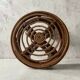 Brutalist rattan stool