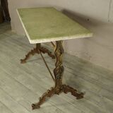 Cast iron and terrazzo bistro table from the art nouveau period