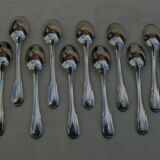Set 12 Teaspoons Moka in silver metal - Model net staple