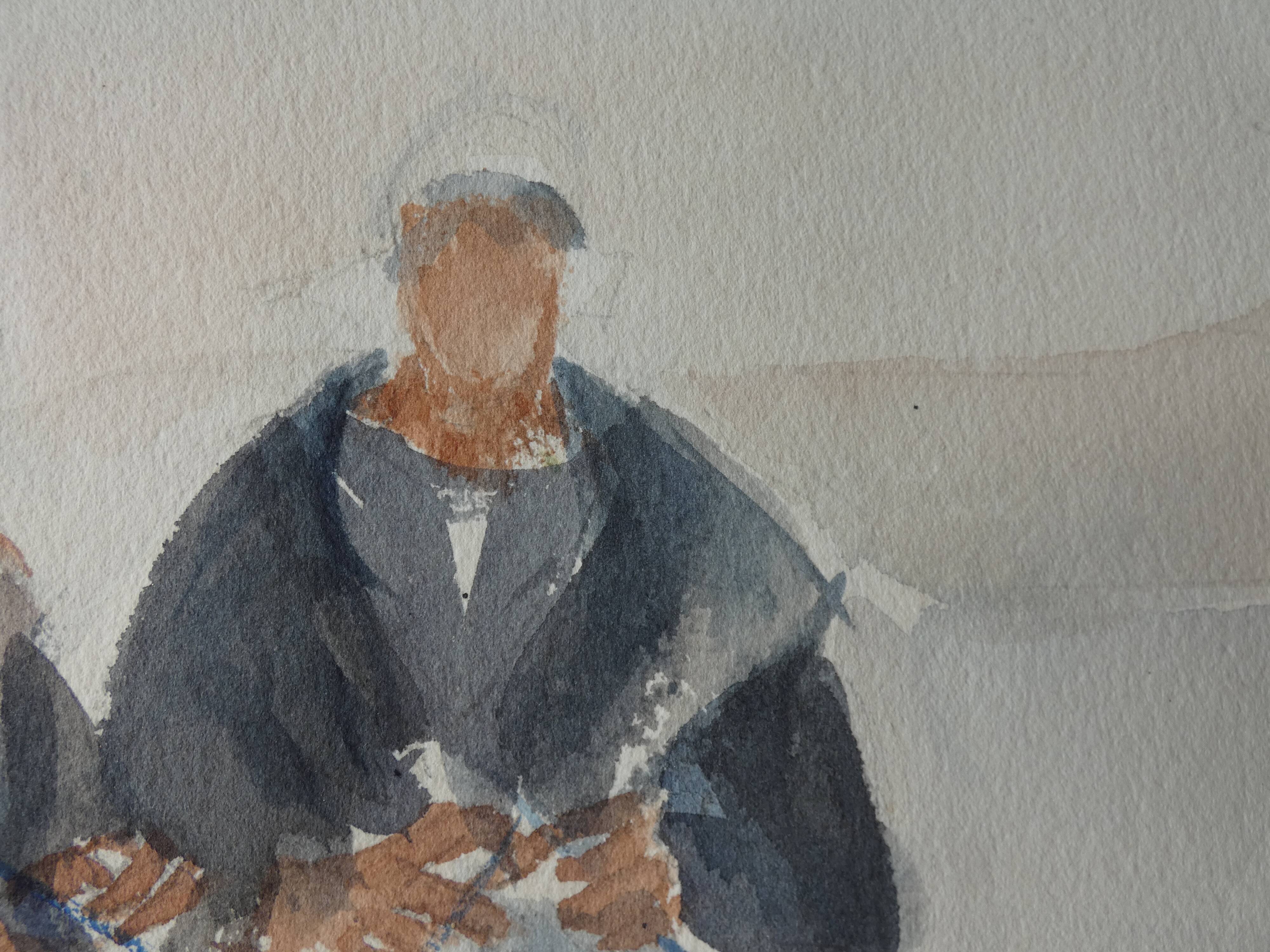 Watercolor "The Breton Women"