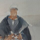 Watercolor "The Breton Women"