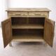 Buffet bas ancien en bois patiné