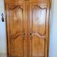 Antique solid cherry wood wardrobe