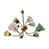 Chandelier granite glasses of colors 10 fires 1950