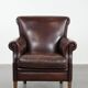 Fauteuil en cuir de mouton de luxe au look intemporel