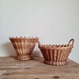Antique rattan pot covers