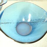 Set of 2 bowls in Vereco blue glass