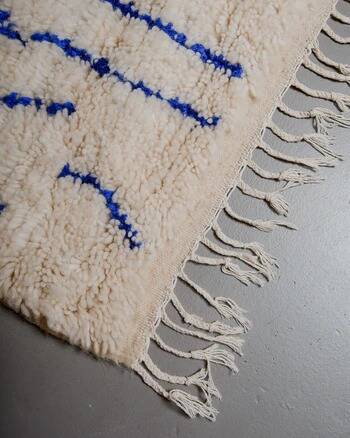traditional handmade blue Berber rug