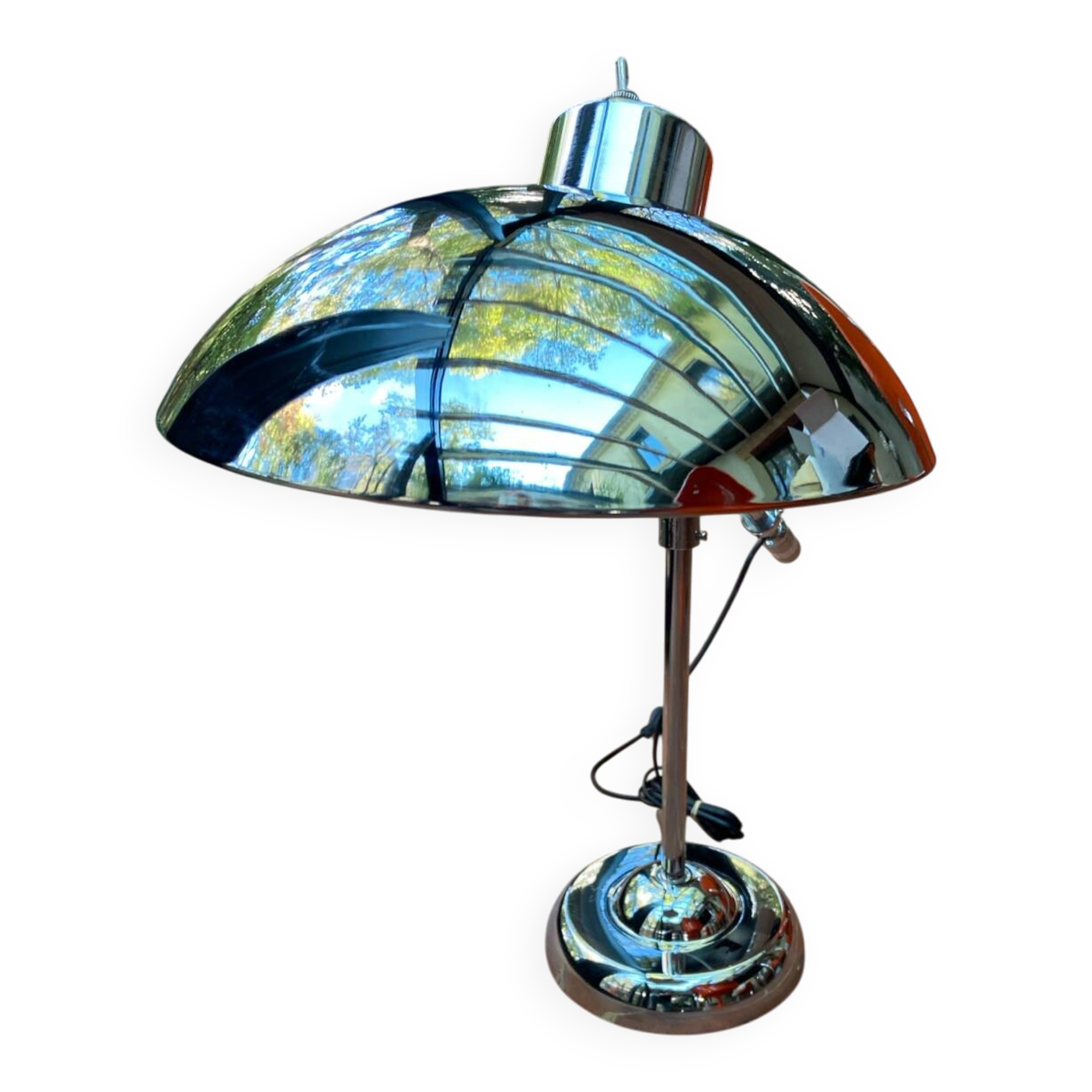 Vintage 90s chrome articulated interior lamp