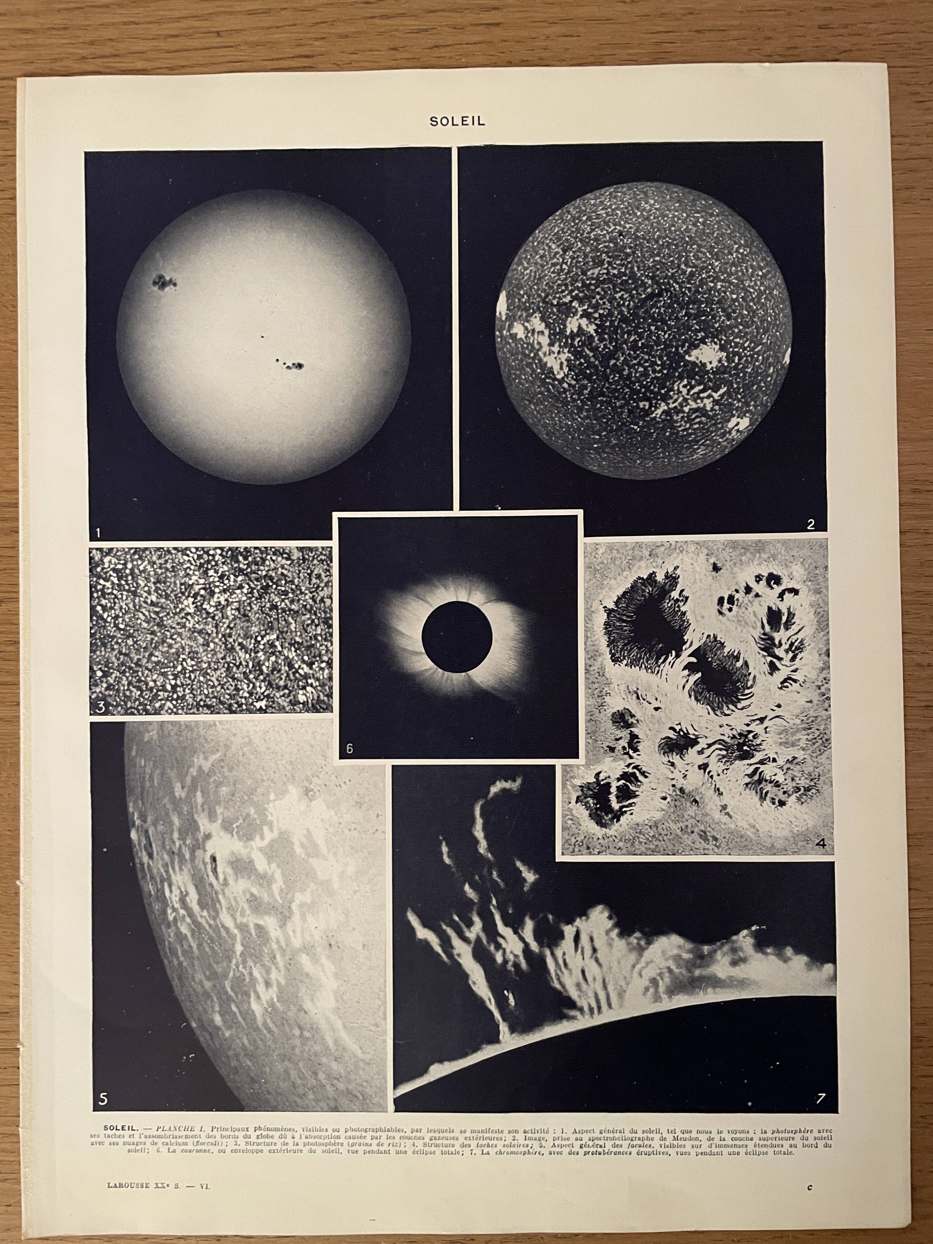 Photographic plate of the sun - 1930