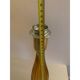 Amber and gold murano glass table lamps with bouclé lampshde