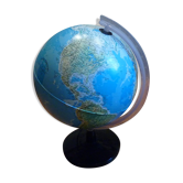 Globe terrestre lumineux 'Technodidatica' vintage 80s
