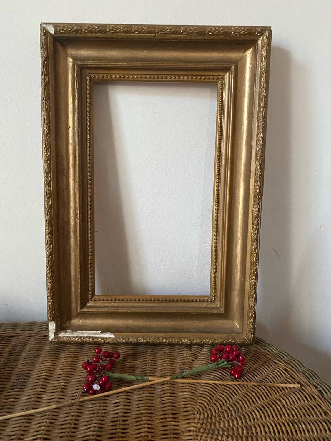 Old gilded wood frame.